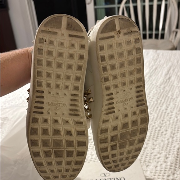 Valentino White Studded Women's Sneakers - Picture 8 of 12